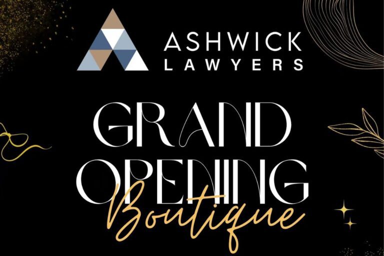 Ashwick Lawyers Grand Opening Boutique